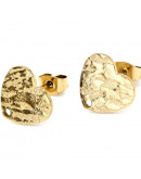 Pin para aretes con cierre. Corazón. Acero inoxidable. Real 18k Gold. Pin 12x13 milímetros. 2 uds. Pin para aretes con cierre. Corazón. Acero inoxidable. Real 18k Gold. Pin 12x13 milímetros. 2 uds.