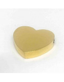 Corazón. Acero inoxidable. Color dorado.14 milímetros. 2 mm perforación.1 unidad