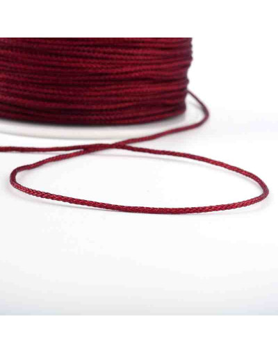 Cordón de nylon. 1 milímetro grosor. Color DARK RED. 80 metros. 1 cono.