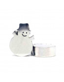 Muñeco de nieve. Acero inoxidable.Color plateado. 8 milímetros. 2 mm perforación. 1 unidad Muñeco de nieve. Acero inoxidable.Color plateado. 8 milímetros. 2 mm perforación. 1 unidad