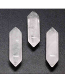 Cuarzo Cristal. Hexágono. 2 puntas. 30 milímetros. Sin perforación. 1 unidad. Cuarzo Cristal. Hexágono. 2 puntas. 30 milímetros. Sin perforación. 1 unidad.