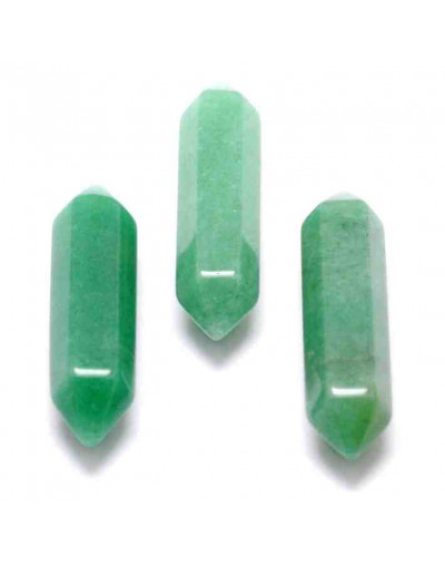 Aventurina Verde. Hexágono. 2 puntas. 30 milímetros. Sin perforación. 1 unidad.