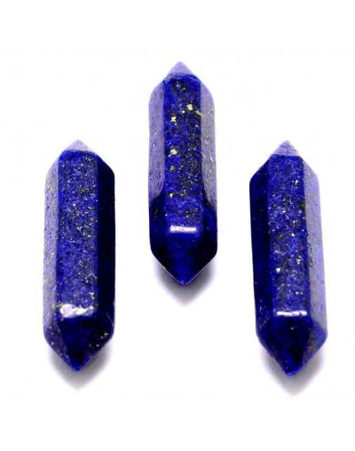 Lapislazuli. Hexágono. 2 puntas. 30 milímetros. Sin perforación. 1 unidad.