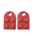 Corazón-Lego. Acrílico. Color RED. 23,5x15,5x5 mm. 5 mm perforación. 2 set. Corazón-Lego. Acrílico. Color RED. 23,5x15,5x5 mm. 5 mm perforación. 2 set.