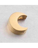 Luna. Acero inoxidable.Color dorado. 8 milímetros. 2 mm perforación. 1 unidad