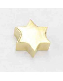 Estrella. Acero inoxidable.Color dorada. 8 milímetros. 2 mm perforación. 1 unidad