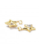 Estrella (1). Aleación+Zirconia. Baño 18KGold. 19x17x4,5 mm. 5 mm cierre. 1 unidad. Estrella (1). Aleación+Zirconia. Baño 18KGold. 19x17x4,5 mm. 5 mm cierre. 1 unidad.