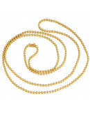 Acero inoxidable. Color dorado. Ball Chains. Con cierre. 60 cm largo. 1,50 mm grosor. 1 unidad.