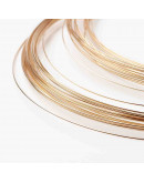 Acero memoria. Color dorado. Calibre 20 (0,80 mm). 6 centímetros diámetro. 10 vueltas.