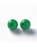 Esfera color sólido. Varios colores. 8x7 milímetros. 2 mm perforación. 50 unidades.
