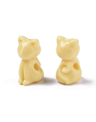 Gato. Varios colores. 14,5x8,5x9,5 milímetros. 2,5 mm perforación. 30 unidades.