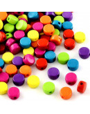 Moneda. Varios colores. 8x4,5 milímetros. 2 mm perforación. 50 unidades. Moneda. Varios colores. 8x4,5 milímetros. 2 mm perforación. 50 unidades.