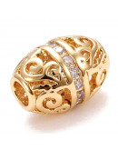 Barril. Aleación + Zirconia. Baño 18k Gold. 10x1,5 milímetros. 2,3 mm perforación. 1 unidad. Barril. Aleación + Zirconia. Baño 18k Gold. 10x1,5 milímetros. 2,3 mm perforación. 1 unidad.