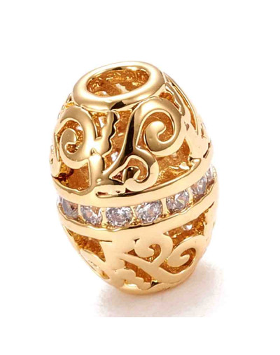 Barril. Aleación + Zirconia. Baño 18k Gold. 10x1,5 milímetros. 2,3 mm perforación. 1 unidad. Barril. Aleación + Zirconia. Baño 18k Gold. 10x1,5 milímetros. 2,3 mm perforación. 1 unidad.