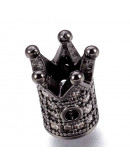 Corona (1). Aleación + Zirconia. Color gunmetal. 10x8 milímetros. 1,4 mm perforación. 1 unidad. Corona (1). Aleación + Zirconia. Color gunmetal. 10x8 milímetros. 1,4 mm perforación. 1 unidad.