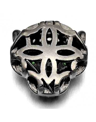 Leopardo (2). Aleación + Zirconia. Color Gunmetal. 11x11,5x6 milímetros. 1,4 mm perforación. 1 ud. Leopardo (2). Aleación + Zirconia. Color Gunmetal. 11x11,5x6 milímetros. 1,4 mm perforación. 1 ud.