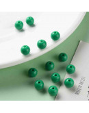 Esfera color sólido. GREEN. 8x7 milímetros. 2 mm perforación. 50 unidades.