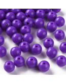 Esfera color sólido. MEDIUM SLATE. 8x7 milímetros. 2 mm perforación. 50 unidades.