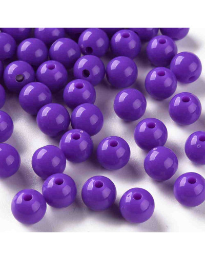 Esfera color sólido. MEDIUM SLATE. 8x7 milímetros. 2 mm perforación. 50 unidades.