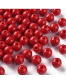 Esfera color sólido. FIRE BRICK. 8x7 milímetros. 2 mm perforación. 50 unidades.