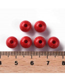 Esfera color sólido. FIRE BRICK. 8x7 milímetros. 2 mm perforación. 50 unidades.