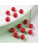 Esfera color sólido. FIRE BRICK. 8x7 milímetros. 2 mm perforación. 50 unidades.
