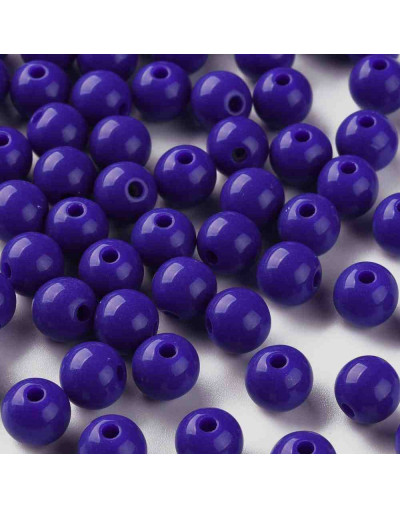 Esfera color sólido. DARK SLATE BLUE. 8x7 milímetros. 2 mm perforación. 50 unidades.