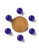 Esfera color sólido. DARK SLATE BLUE. 8x7 milímetros. 2 mm perforación. 50 unidades.