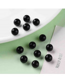 Esfera color sólido. BLACK. 8x7 milímetros. 2 mm perforación. 50 unidades.