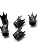 Corona (2). Aleación + Zirconia. Color Gunmetal. 12x10x10 milímetros 1,5 mm perforación. 1 unidad. Corona (2). Aleación + Zirconia. Color Gunmetal. 12x10x10 milímetros 1,5 mm perforación. 1 unidad.