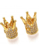 Corona (2). Aleación + Zirconia. Color Dorado. 12x10x10 milímetros 1,5 mm perforación. 1 unidad. Corona (2). Aleación + Zirconia. Color Dorado. 12x10x10 milímetros 1,5 mm perforación. 1 unidad.