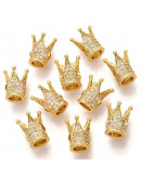 Corona (2). Aleación + Zirconia. Color Dorado. 12x10x10 milímetros 1,5 mm perforación. 1 unidad. Corona (2). Aleación + Zirconia. Color Dorado. 12x10x10 milímetros 1,5 mm perforación. 1 unidad.