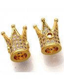 Corona (2). Aleación + Zirconia. Color Dorado. 12x10x10 milímetros 1,5 mm perforación. 1 unidad. Corona (2). Aleación + Zirconia. Color Dorado. 12x10x10 milímetros 1,5 mm perforación. 1 unidad.