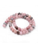 Jásper Cherry Blossom. 06 mm diámetro. 1 mm perforación. 60 unidades hilo (aproximado). Jásper Cherry Blossom. 06 mm diámetro. 1 mm perforación. 60 unidades hilo (aproximado).