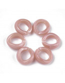 Eslabones de cadena. Circular. Imitación piedra. Color ROSY BROWN. 19,5x18x8 mm. 25 unidades.