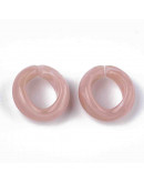Eslabones de cadena. Circular. Imitación piedra. Color ROSY BROWN. 19,5x18x8 mm. 25 unidades.