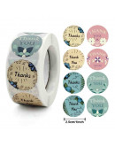 Stickers. "Thank you" (7). 8 diseños. 25 milímetros diámetro. 500 stickers por rollo. 1 unidad. Stickers. "Thank you" (7). 8 diseños. 25 milímetros diámetro. 500 stickers por rollo. 1 unidad.