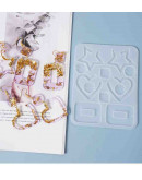 Moldes de silicona. Para resina. Formas aretes. 124x95 milímetros. 2 mm perforación. 1 unidad. Moldes de silicona. Para resina. Formas aretes. 124x95 milímetros. 2 mm perforación. 1 unidad.