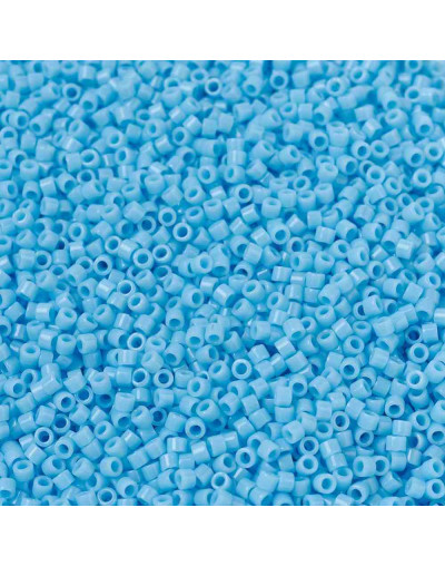 MIYUKI Delica. Color: TURQUOISE BLUE. 1,3x1,6 mm. 0,8 mm perforación. 10 gr (2000 uds aprox).