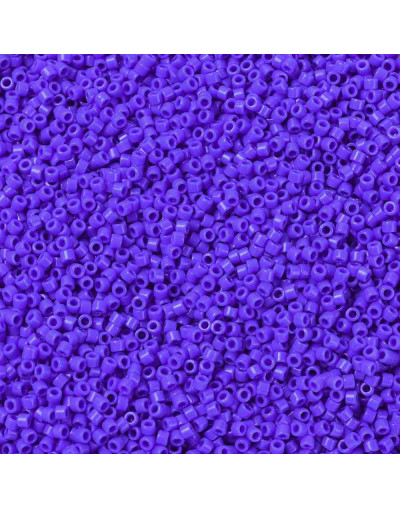 MIYUKI Delica. Color: CYAN BLUE. 1,3x1,6 mm (11/0). 0,8 mm perforación. 10 gramos (2000 uds aprox).