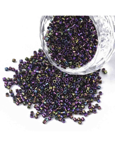 FGB Delica. Color: METALLIC COLORFUL (1). 1,5x1 mm. 0,8 mm perforación. 10 gr (2000 uds aprox).