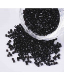 FGB Delica. Color: BLACK. 1,5x1 mm. 0,8 mm perforación. 10 gr (2000 uds aprox).