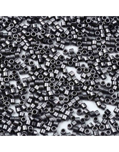 FGB Delica. Color: FROST DARK GRAY. 1,5x1 mm. 0,8 mm perforación. 10 gr (2000 uds aprox).