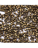 FGB Delica. Color: FROST DARK GOLDEN ROD. 1,5x1 mm. 0,8 mm perforación. 10 gr (2000 uds aprox).
