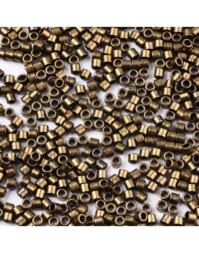 FGB Delica. Color: FROST DARK GOLDEN ROD. 1,5x1 mm. 0,8 mm perforación. 10 gr (2000 uds aprox).
