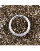 FGB Delica. Color: FROST DARK GOLDEN ROD. 1,5x1 mm. 0,8 mm perforación. 10 gr (2000 uds aprox).