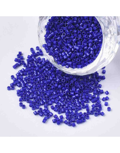 FGB Delica. Color: BLUE. 1,5x1 mm. 0,8 mm perforación. 10 gr (2000 uds aprox).