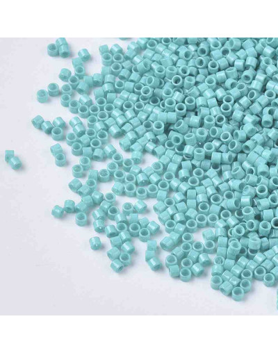 FGB Delica. Color: MEDIUM TURQUOISE. 1,5x1 mm. 0,8 mm perforación. 10 gr (2000 uds aprox).