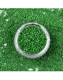 FGB Delica. Color: GREEN. 1,5x1 mm. 0,8 mm perforación. 10 gr (2000 uds aprox).