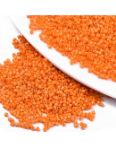 FGB Delica. Color: DARK ORANGE. 1,5x1 mm. 0,8 mm perforación. 10 gr (2000 uds aprox).